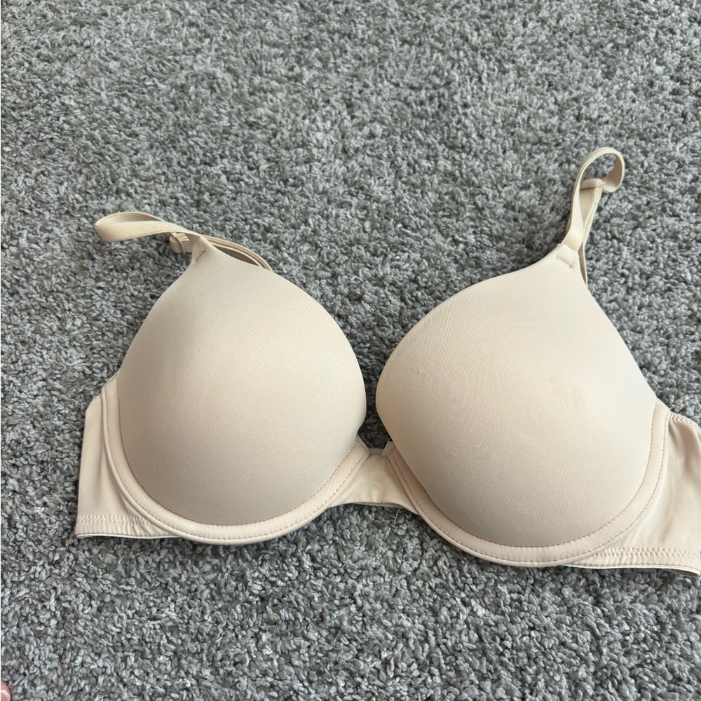 PINK Victoria's Secret Toffee‎ Script 32C Wear Everywhere Push Up Bra VS #0017